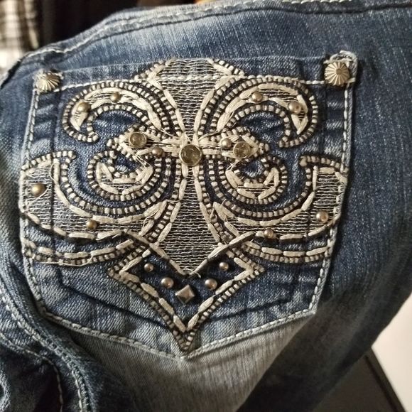 Red camel size 5 juniors teens wide stitch distressed grunge pants - Picture 8 of 13